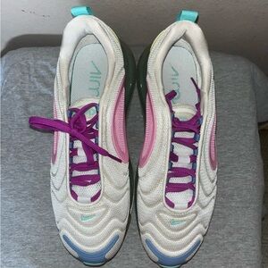 Nike Women's Size 8.5 Air Max 720 Aqua Powder Pastel White Pink Blue